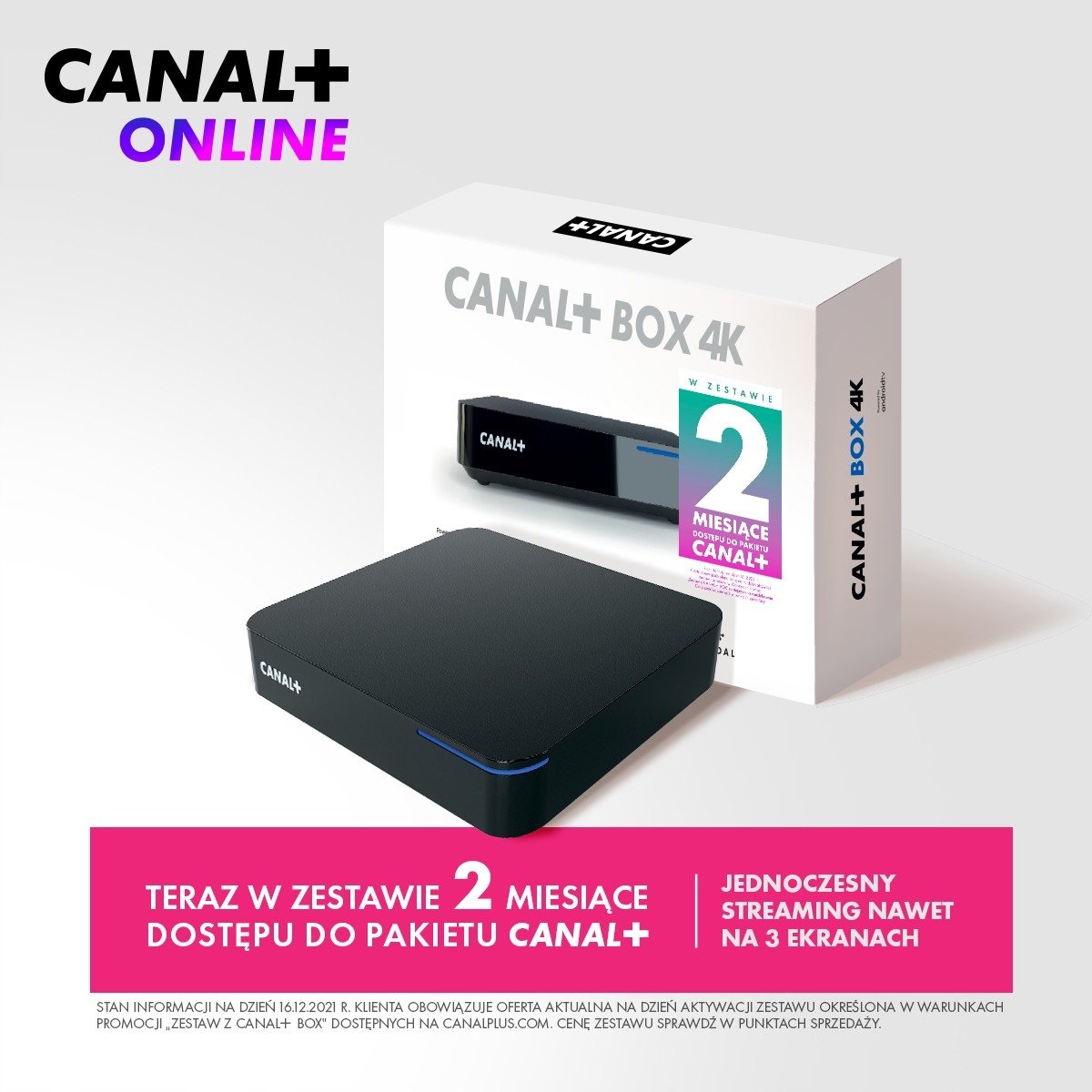 Canal+ Box 4K Ultra Hd Android HY4001CD Nc+ tuner