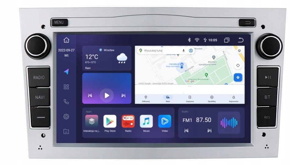 Rádio 2DIN Android Opel Signum 6/128GB Dsp Carplay