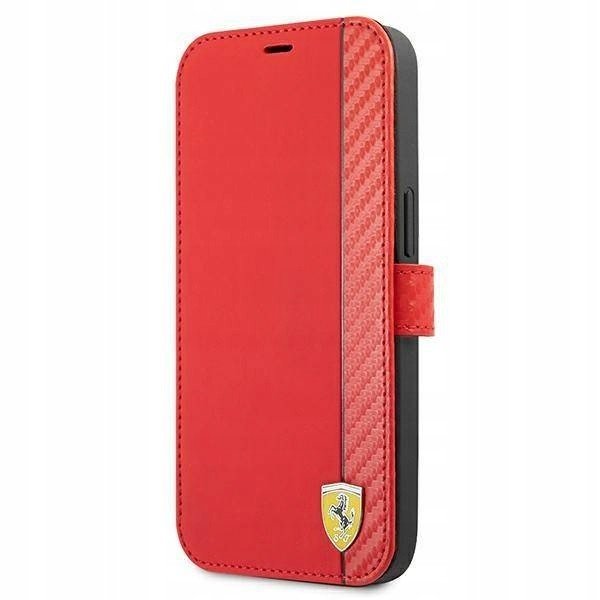 Pouzdro Ferrari pro iPhone 13 Pro červené Carbon