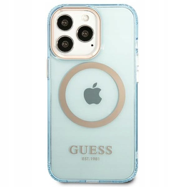 Guess Gold Outline Translucent MagSafe obal na iPhone
