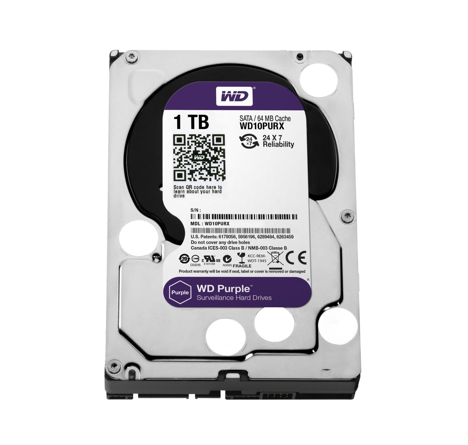 Pevný disk monitorování Unv WD10PURX 1TB Sata III