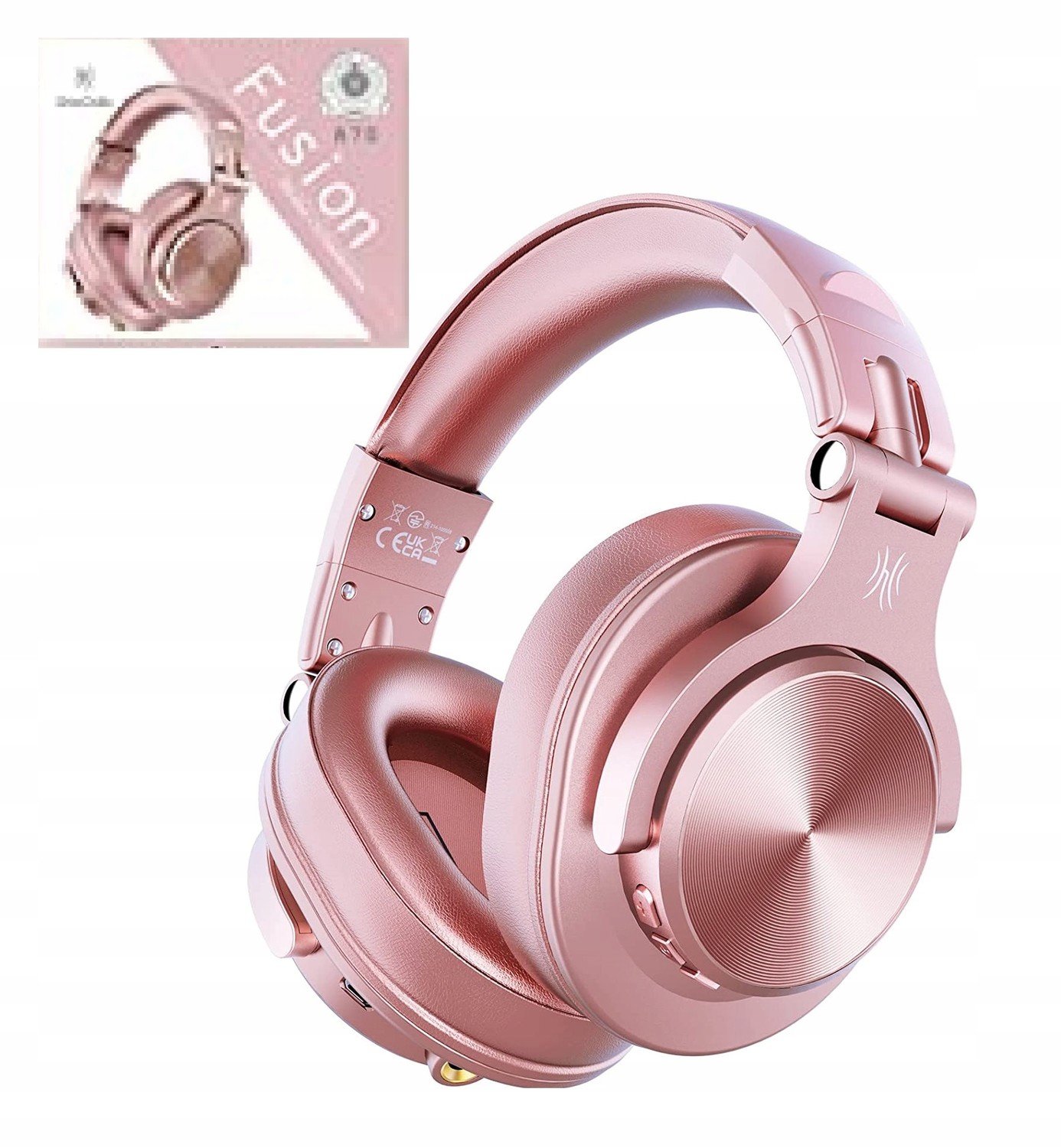 Růžová Bluetooth sluchátka One Odio Fusion A70