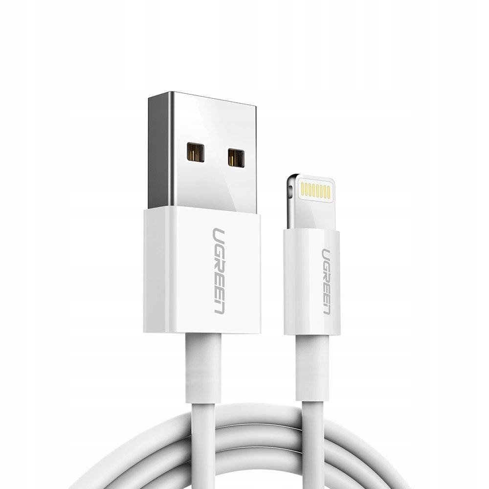 Ugreen Usb kabel Lightning Mfi 2m 2,4A bílý