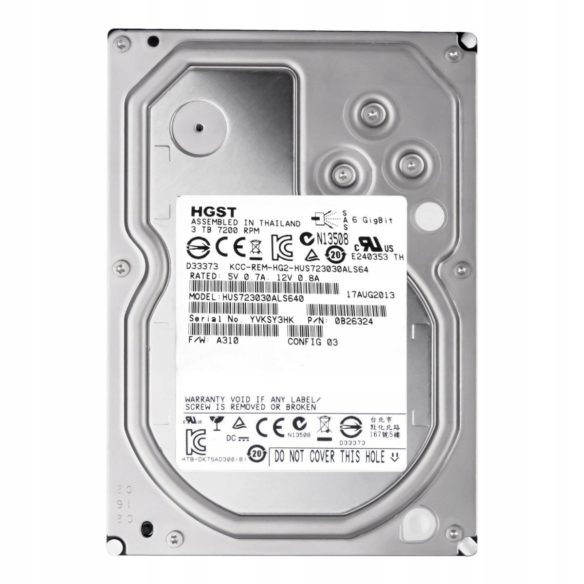 Hgst 3TB 7,2K 64MB SAS-2 3,5'' HUS723030ALS640