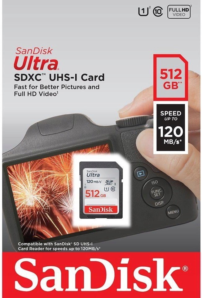 SanDisk Ultra Sdxc 512GB 120MB/s U1