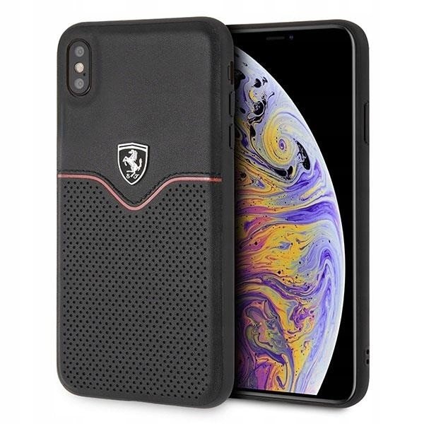 Ferrari Pouzdro na iPhone Xs Max černé/černé Vypnuto