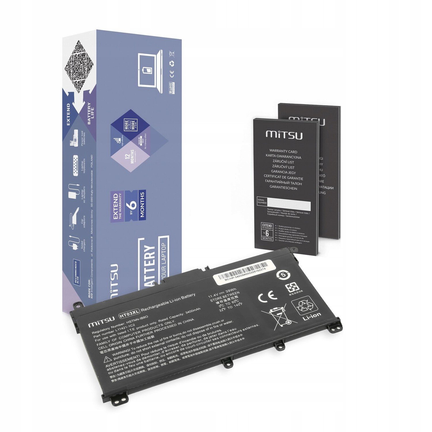 Baterie pro Hp Slezák-LB8M Slezák-UB7J HT03XL HTO3XL