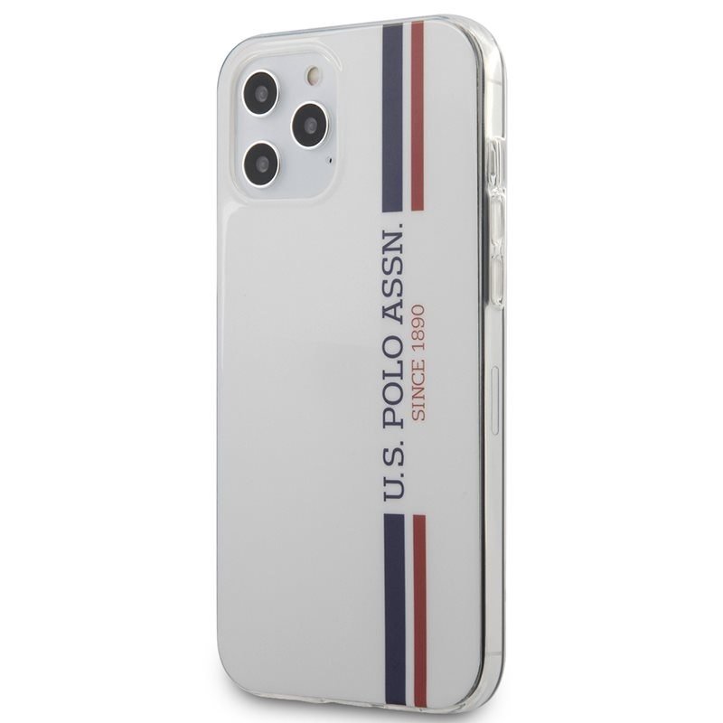 Us Polo Assn Shiny Tricolor Stripes obal na iPhone