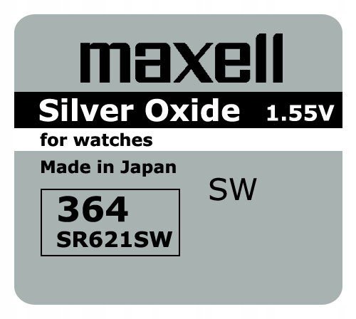 Stříbrná baterie Maxell SR621SW SR364