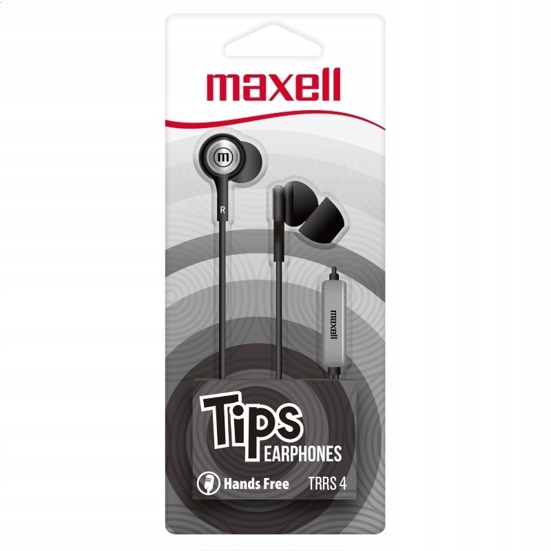 Kanálová sluchátka s mikrofonem Maxell In-tips