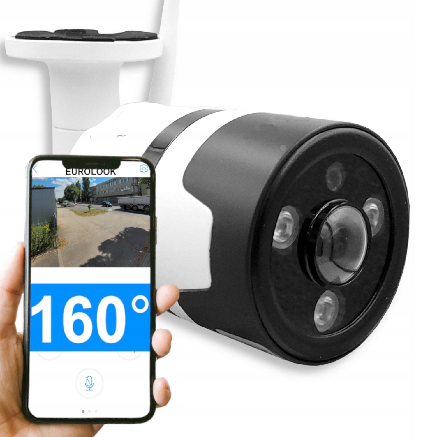 WiFi Ip kamera úhel 160° externí záznam Sd Onvif