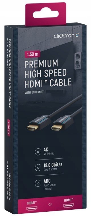 Clicktronic Hdmi kabel 2.0 4K 60Hz 1,5m