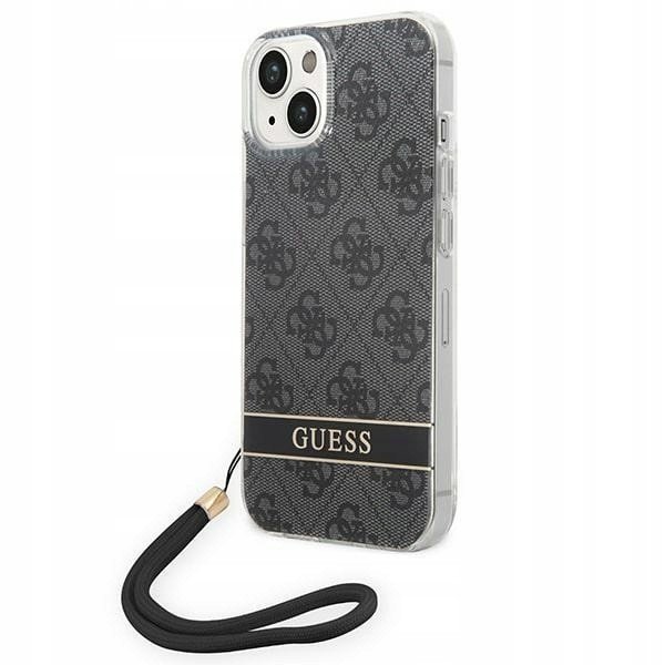 Guess Print Strap Pouzdro Pro Iphone 14 6.1 Pouzdro