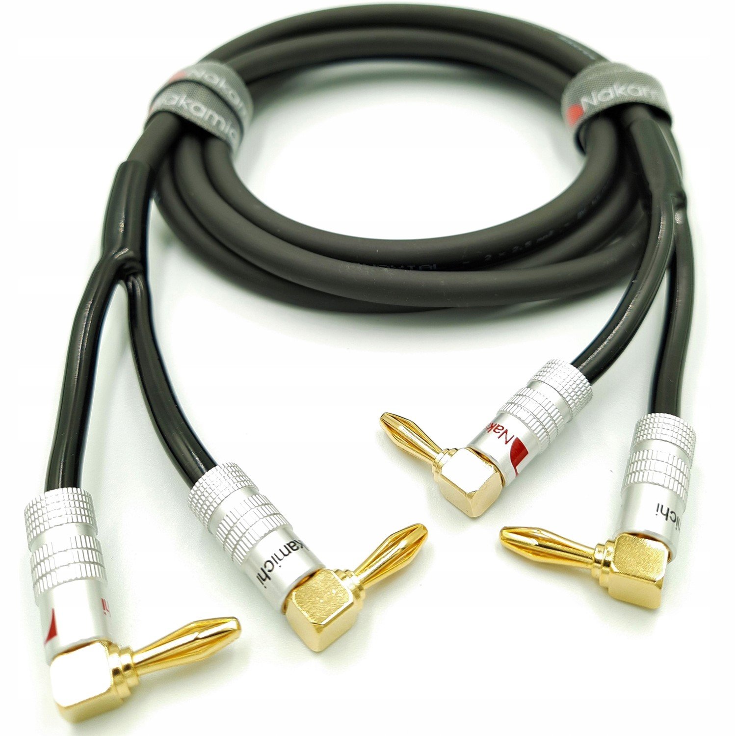 Nakamichi Reproduktorový kabel 2x2,5 banán úhlový 3,5m