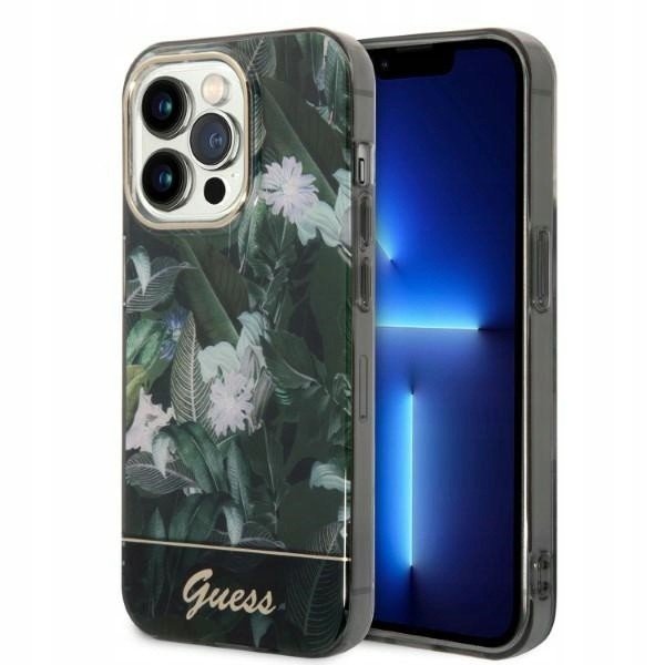 Guess Jungle Case Kryt na iPhone 14 Pro (zelený)