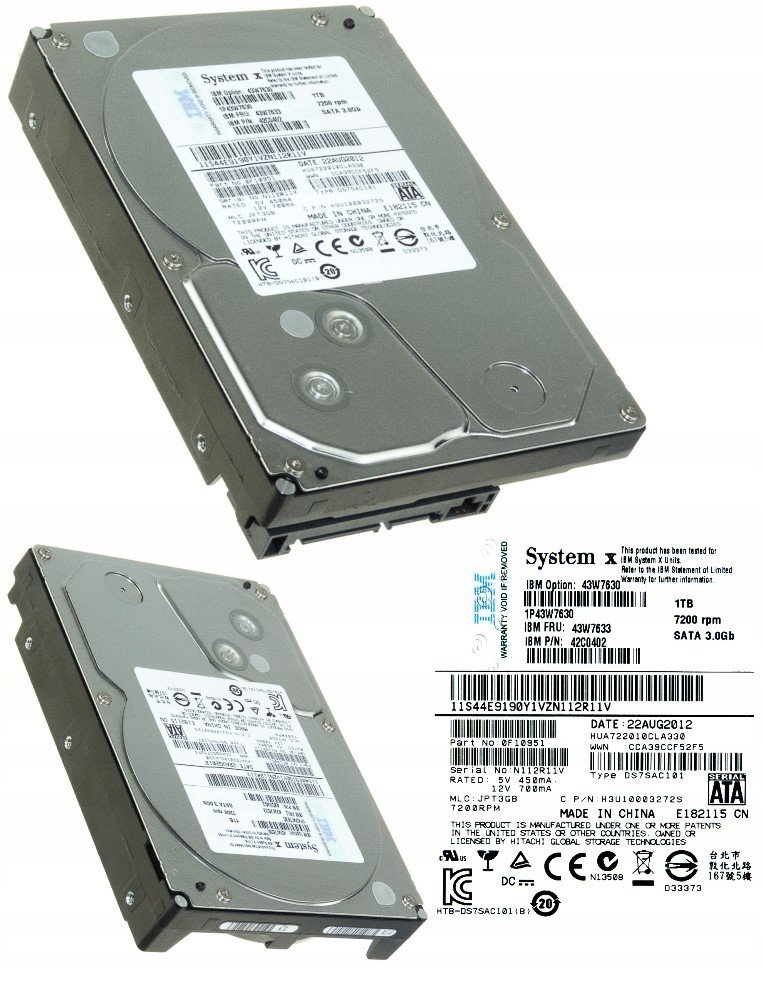 Ibm 43W7633 1TB 7.2k Sata 3Gb 3.5'' 42C0402