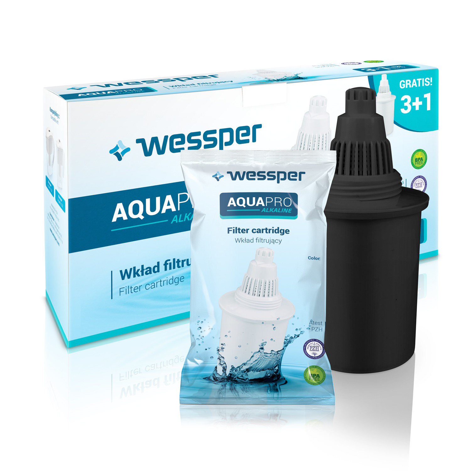 4x originální alkalická voda Wessper 300 L