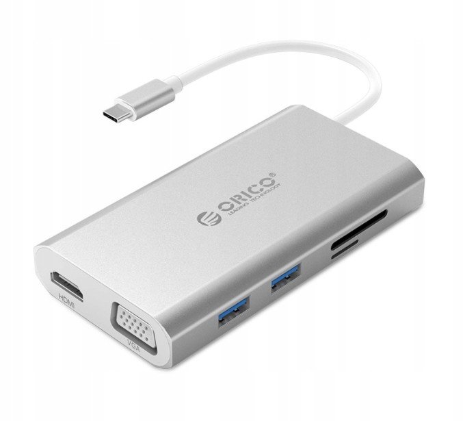 Dokovací stanice Orico Hdmi Vga RJ45 USB3.0 Tf/sd C