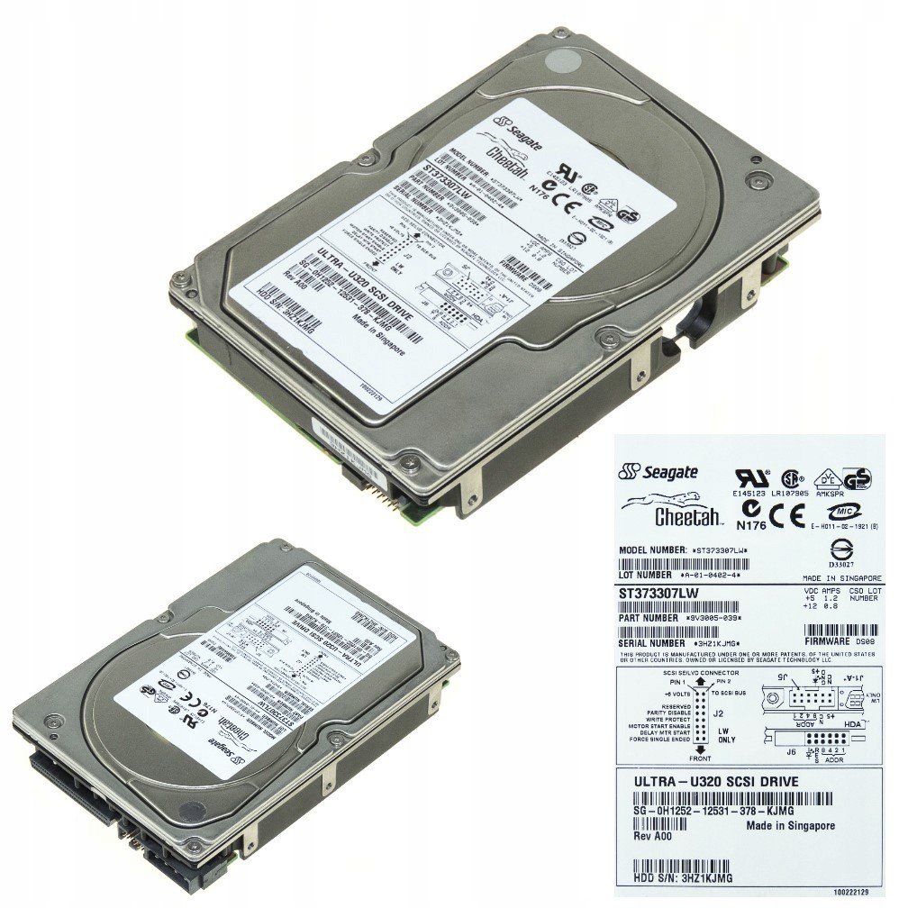 Dell 0H1252 73 Gb Scsi 10 000 ot./min 3,5 8 Mb