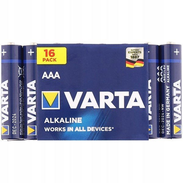 Alkalická baterie Varta Aaa (R3) 16 ks