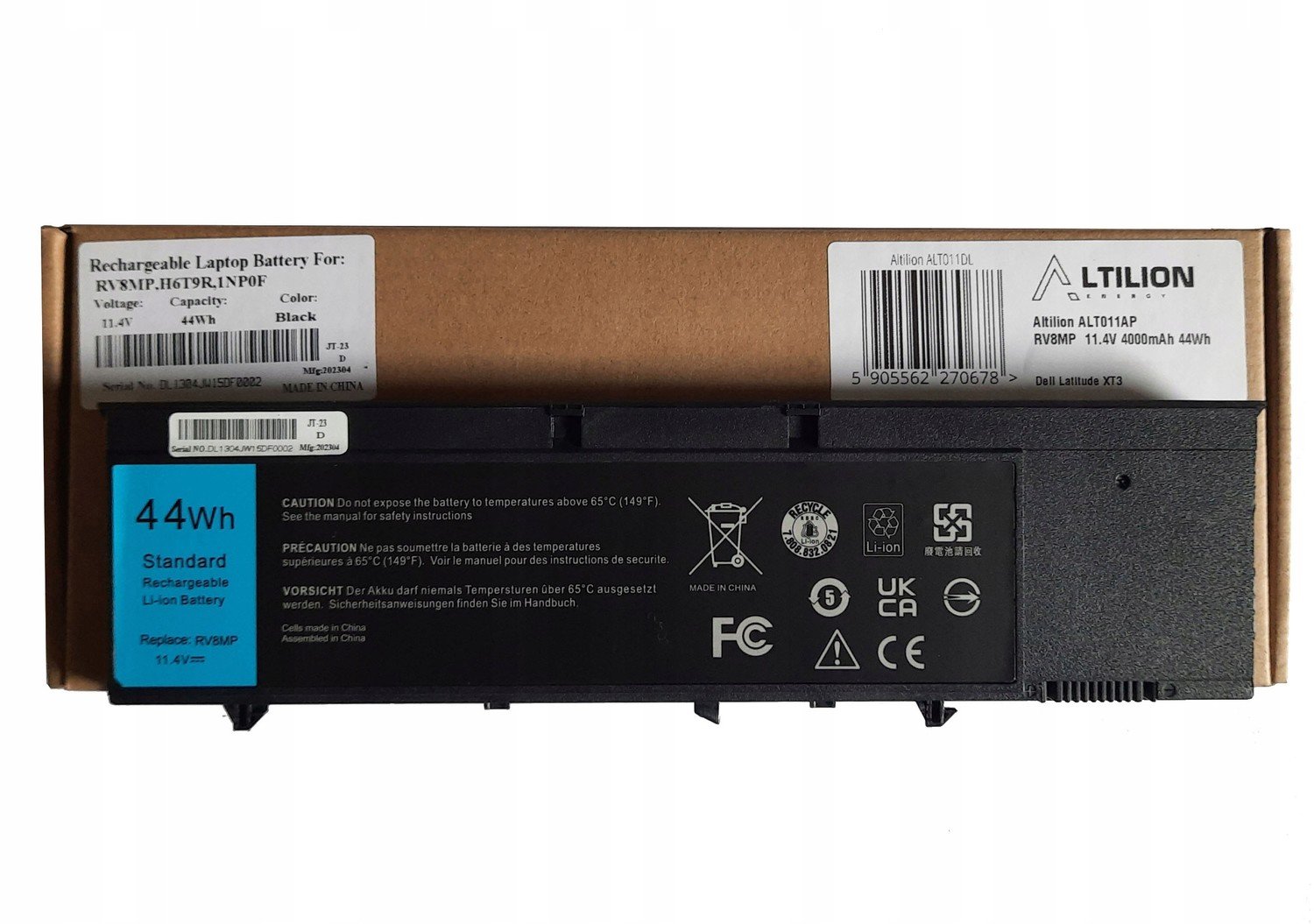 Baterie RV8MP H6T9R 1NP0F pro Dell Latitude XT3