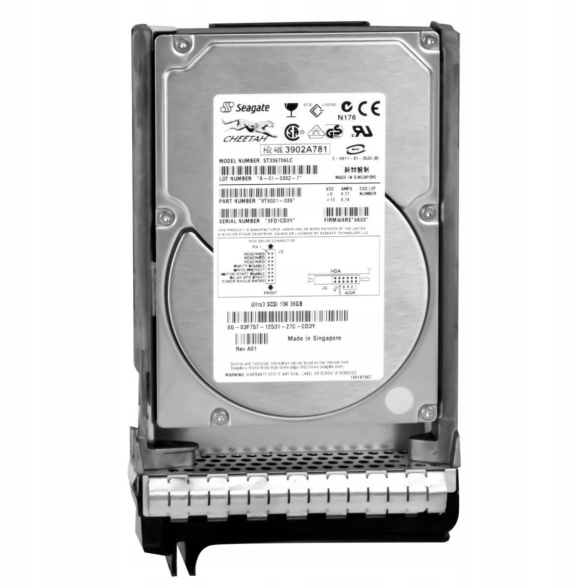 Dell 03F757 36GB 10K Scsi U160 3,5'' ST336706LC