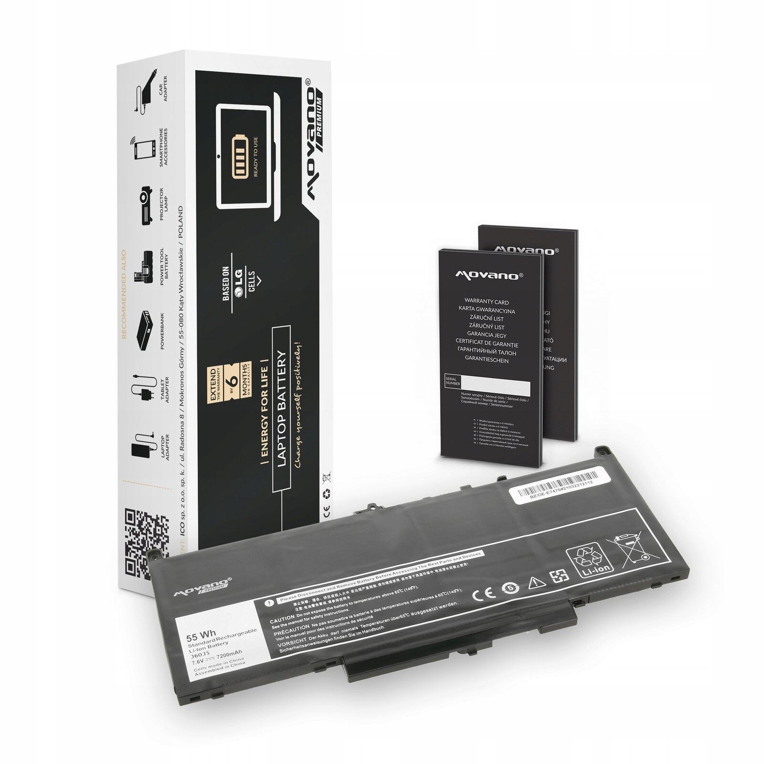 Baterie J60J5 pro Dell Latitude E7270 E7470 7200mAh