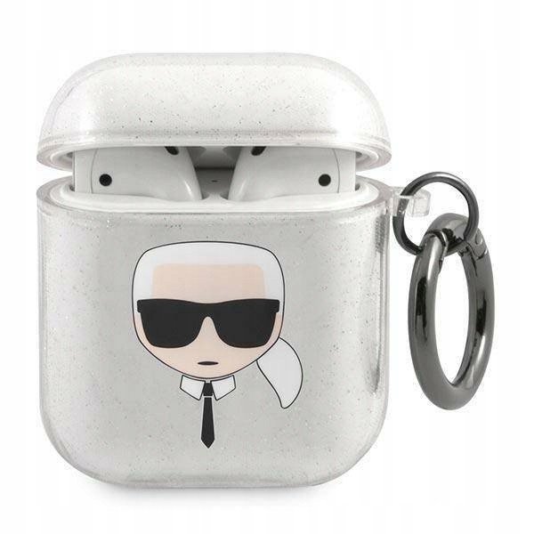 Karl Lagerfeld KLA2UKHGS AirPods kryt stříbrný/silový