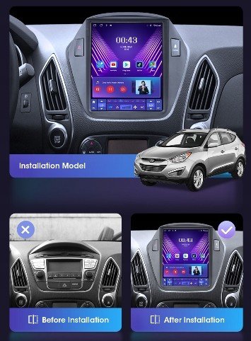 Rádio Navigace Hyundai IX35 Tesla 2009-15 Android