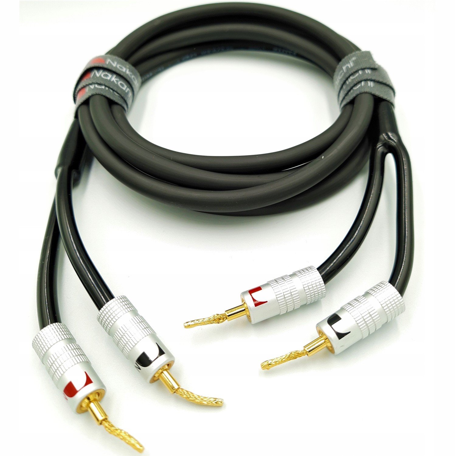 Nakamichi Reproduktorový kabel 2x4mm pletené jehly 3m