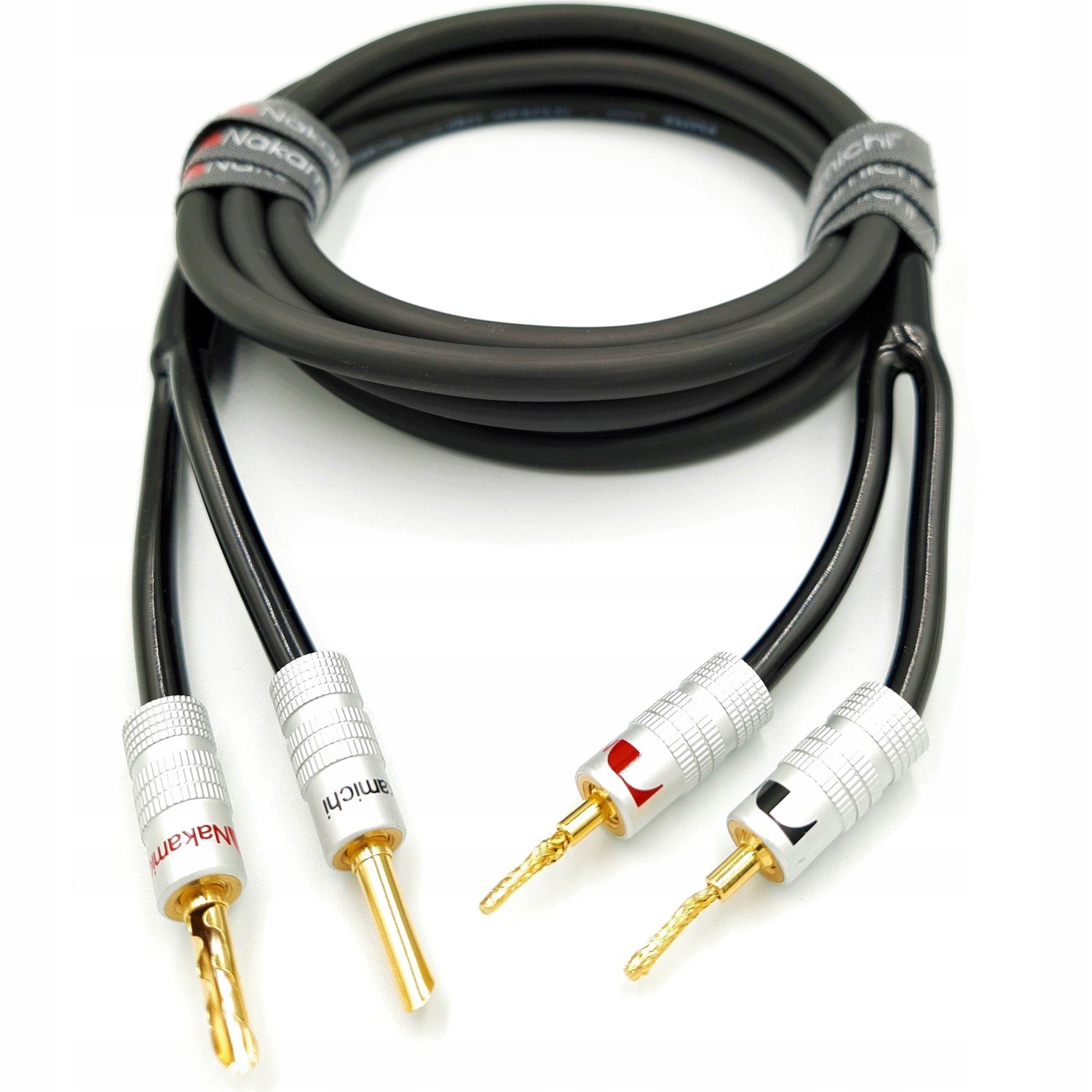 Nakamichi Reproduktorový kabel 2x4mm jehly banán Bfa 8m