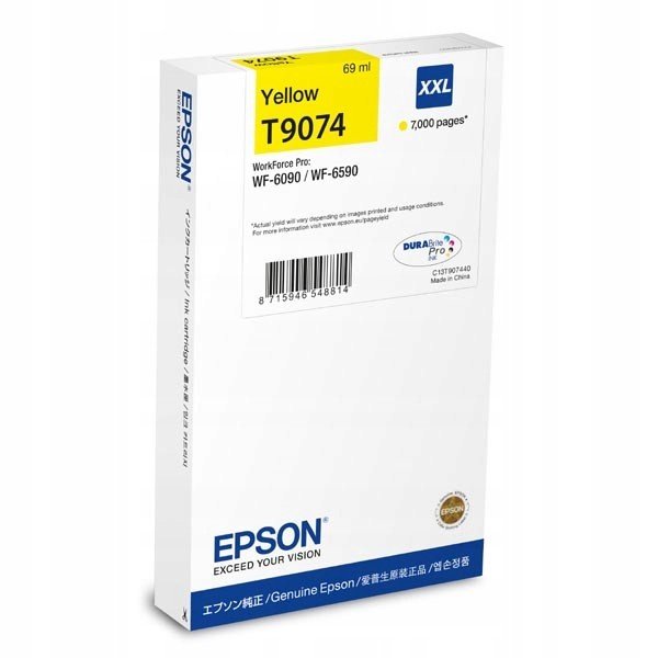 Tisk Epson T9074 žlutá C13T907440