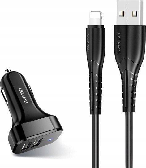 Nabíječka Usams 2x Usb 2.0 černá NTU35LC13TZ