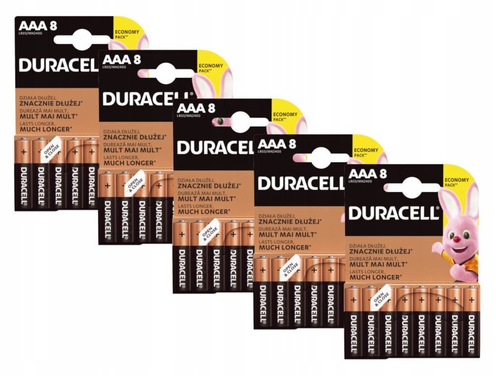 Alkalické baterie Duracell LR03 R03 Aaa Hurtowo