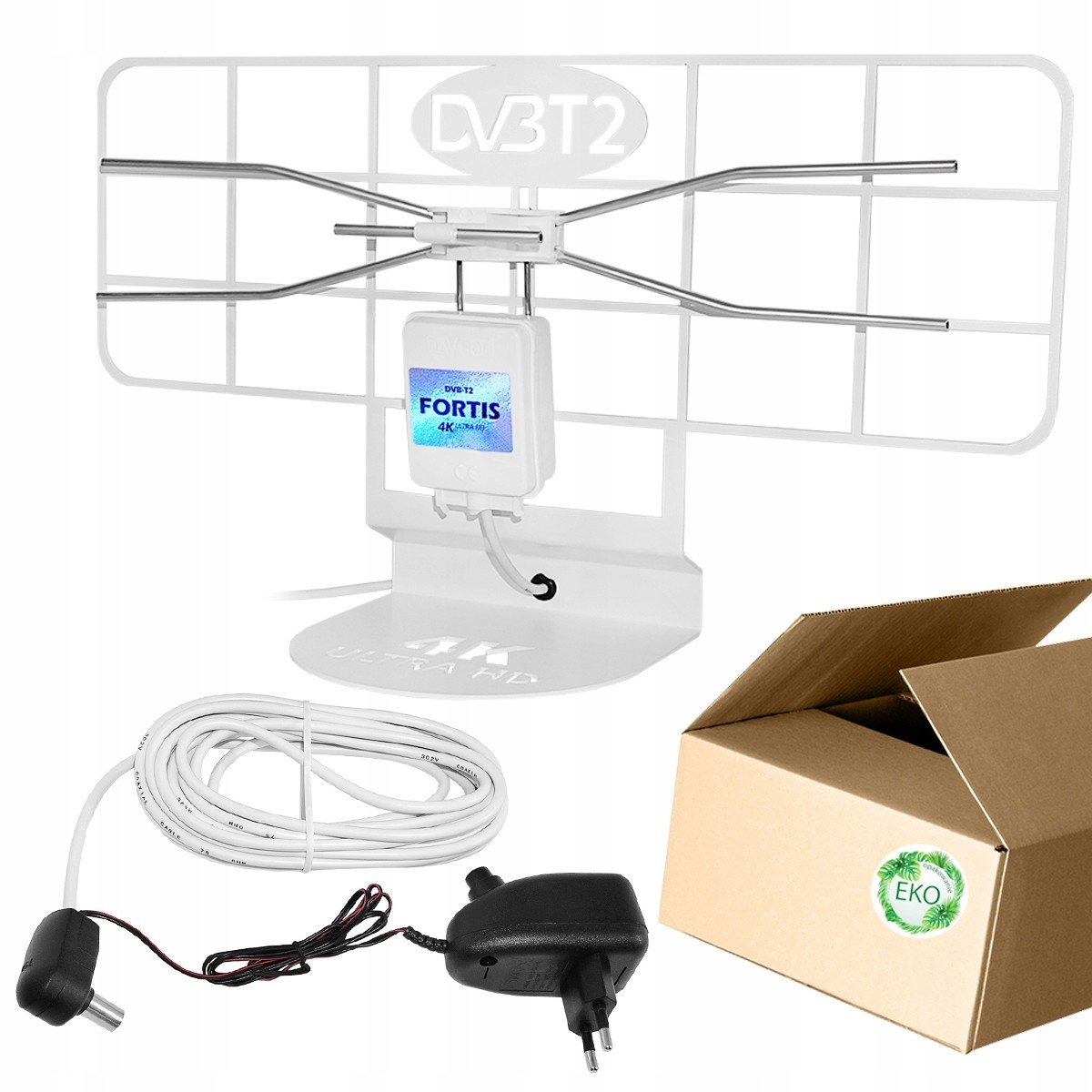 Nejvýkonnější Pokojová Anténa DVB-T2 Fortis 4K Lte