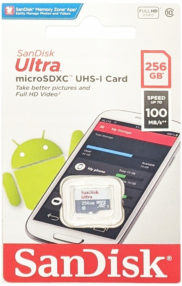 Karta micro Sdxc Sandisk Ultra 256Gb 100MB/s