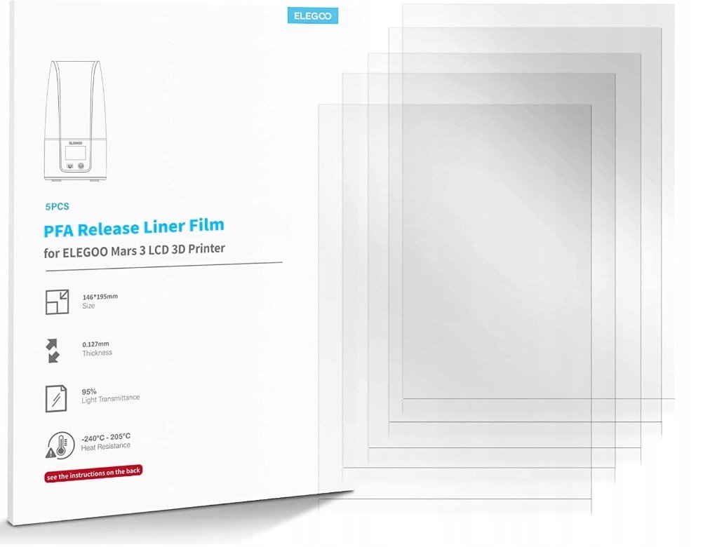 Fólie Fep Elegoo 2.0 velikost 146x195 mm 5 ks