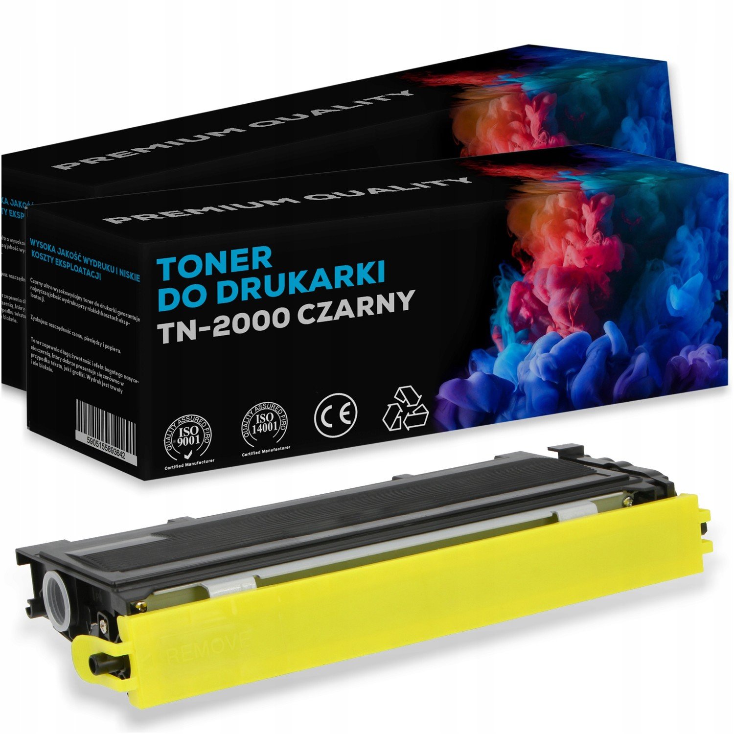 2x tonerová kazeta pro Brother TN-2000 FAX-2820 MFC-7225