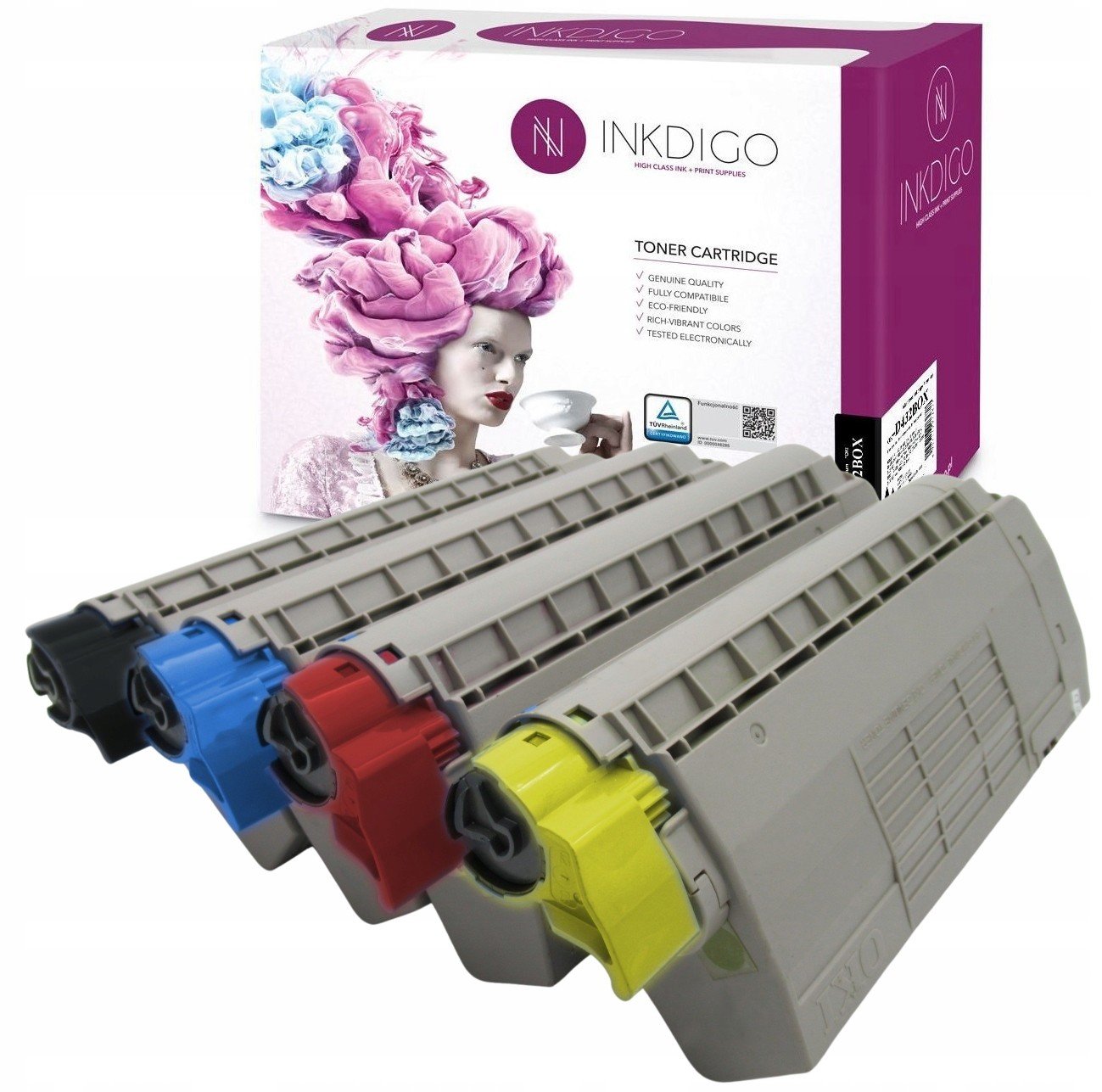 4x Toner náhradní pro Oki C710 Oki C711 Cmyk