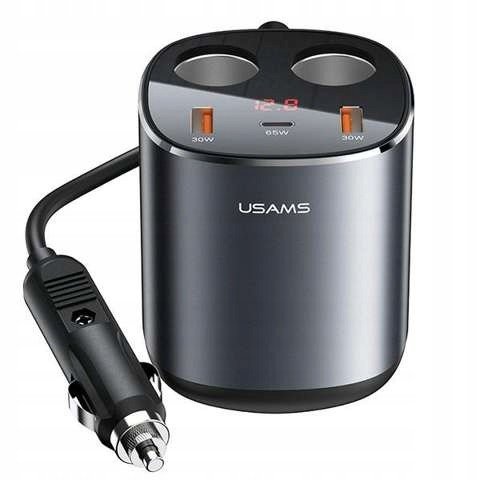 Usams Rozbočovač do auta 2xUSB-A/ 1xUSB-C C28