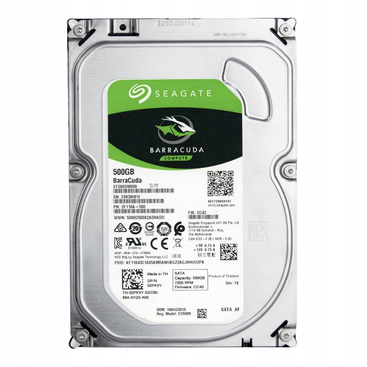 Seagate 500GB 7.2K 32MB Sata III 3.5'' ST500DM009