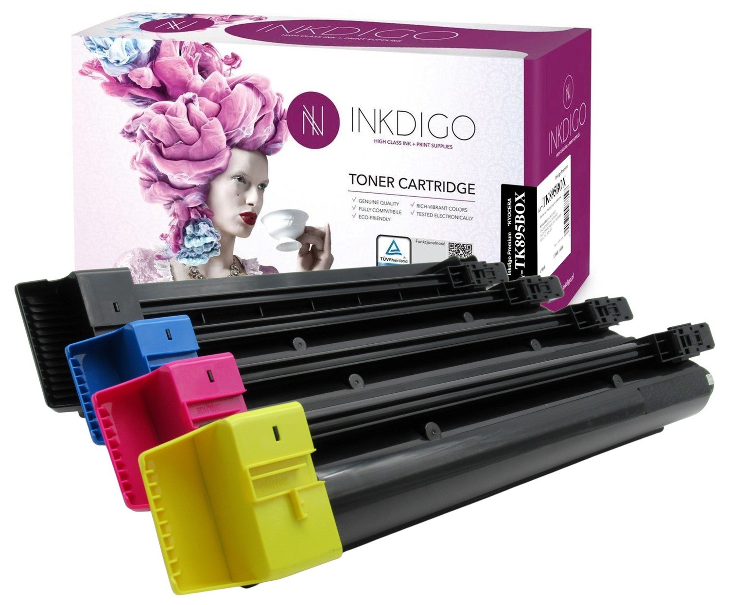 4x Toner pro Kyocera FS-C8520 FS-C8025 TK895 sada