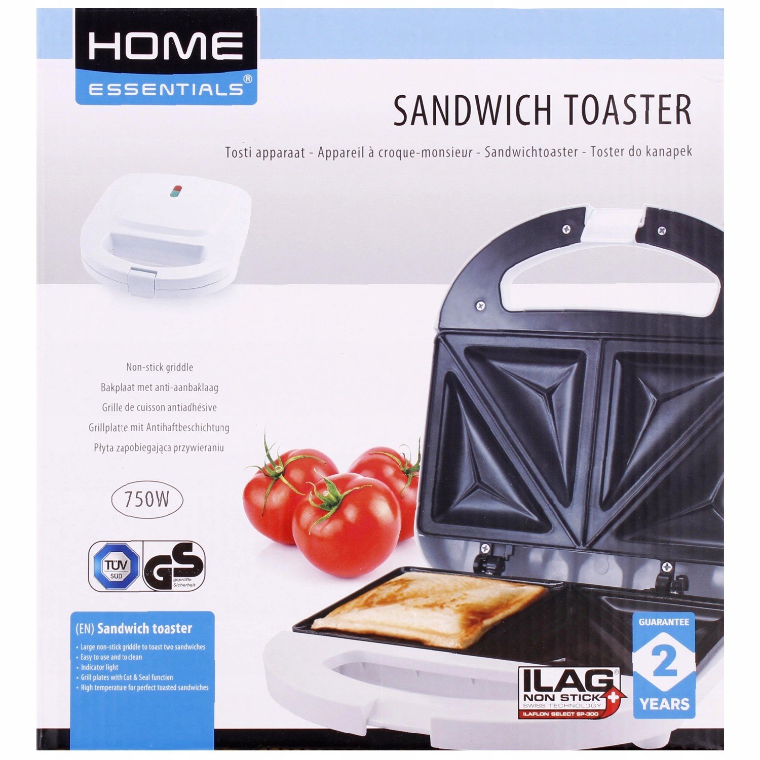 Sendvičovač Home Essentials 750W Toster