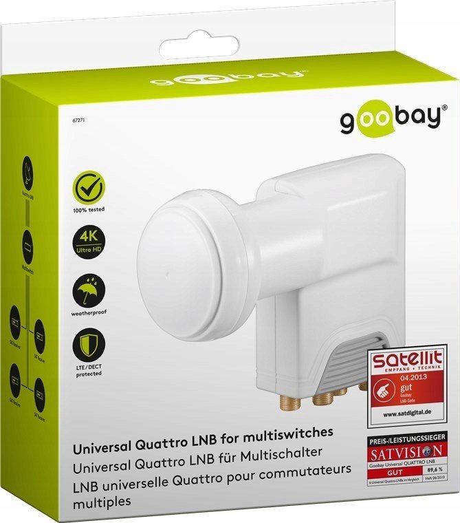 Lnb Quatro Goobay 0,1dB