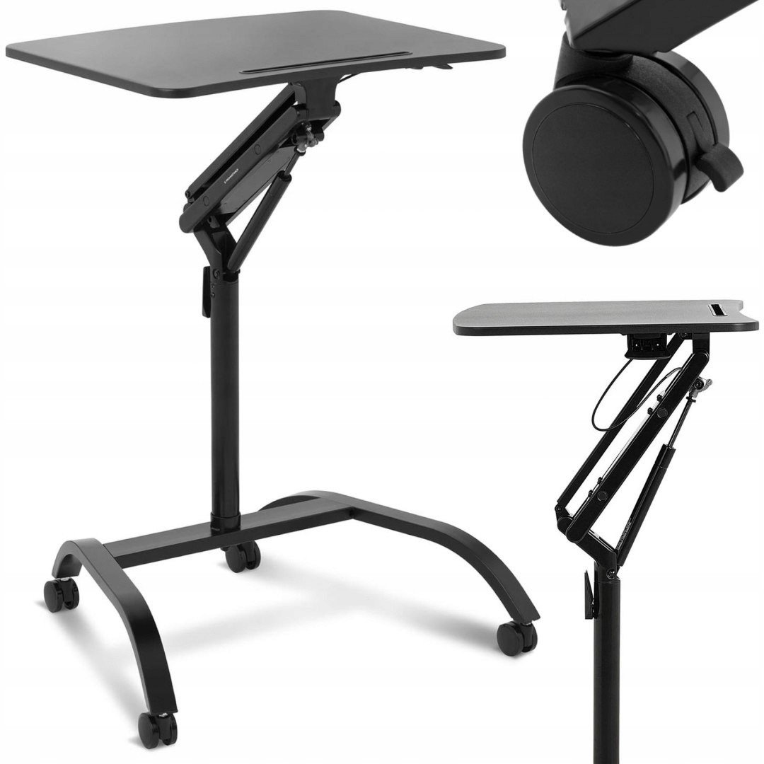 Odkládací stolek stojan pod notebook mobilní na kolečkách regul