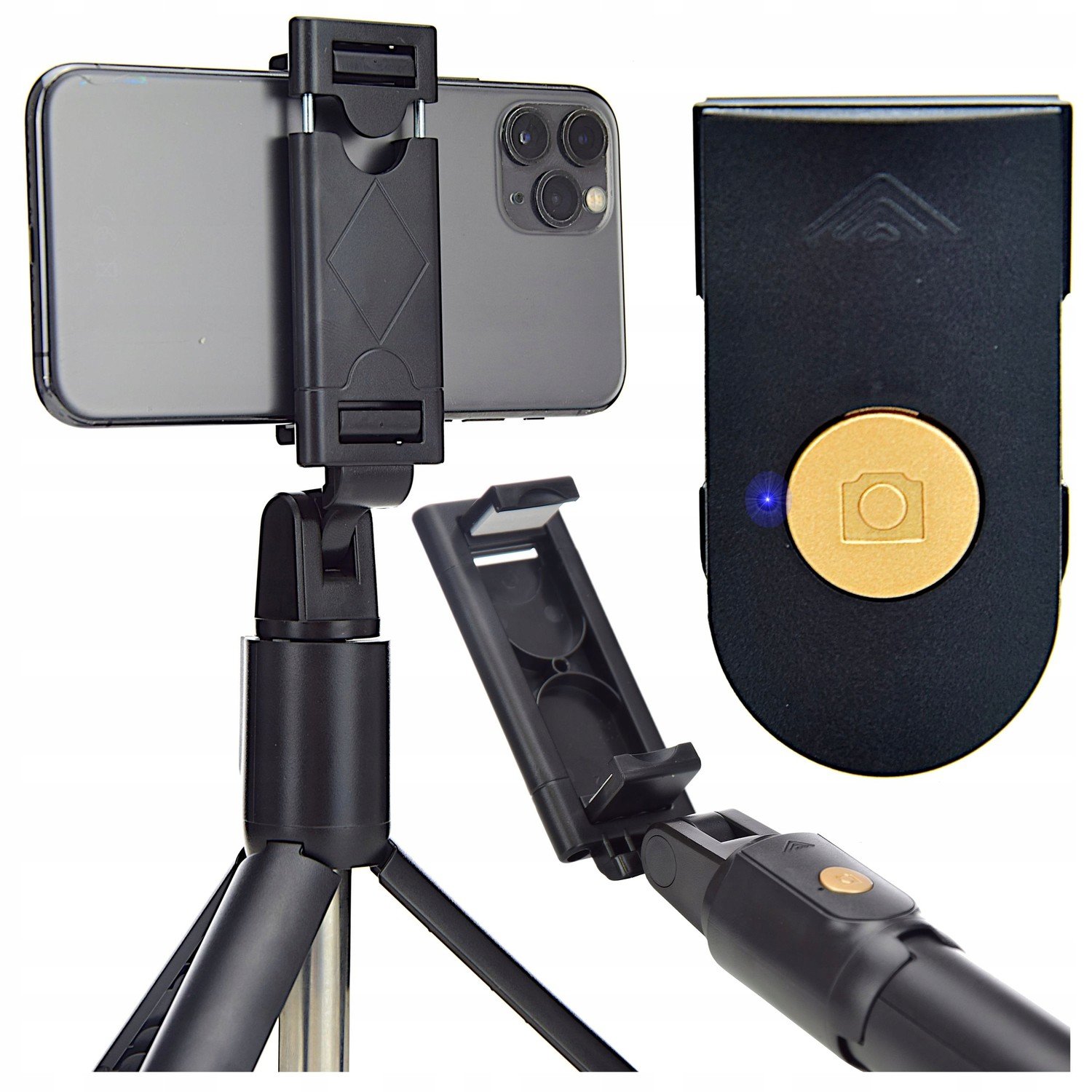 Selfie Tyč Tripod Stativ Bluetooth Dálkové Ovládání