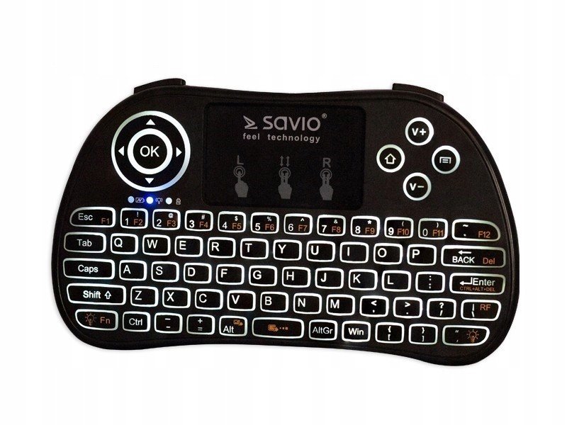 Savio Podsvícená bezdrátová klávesnice Tv Box