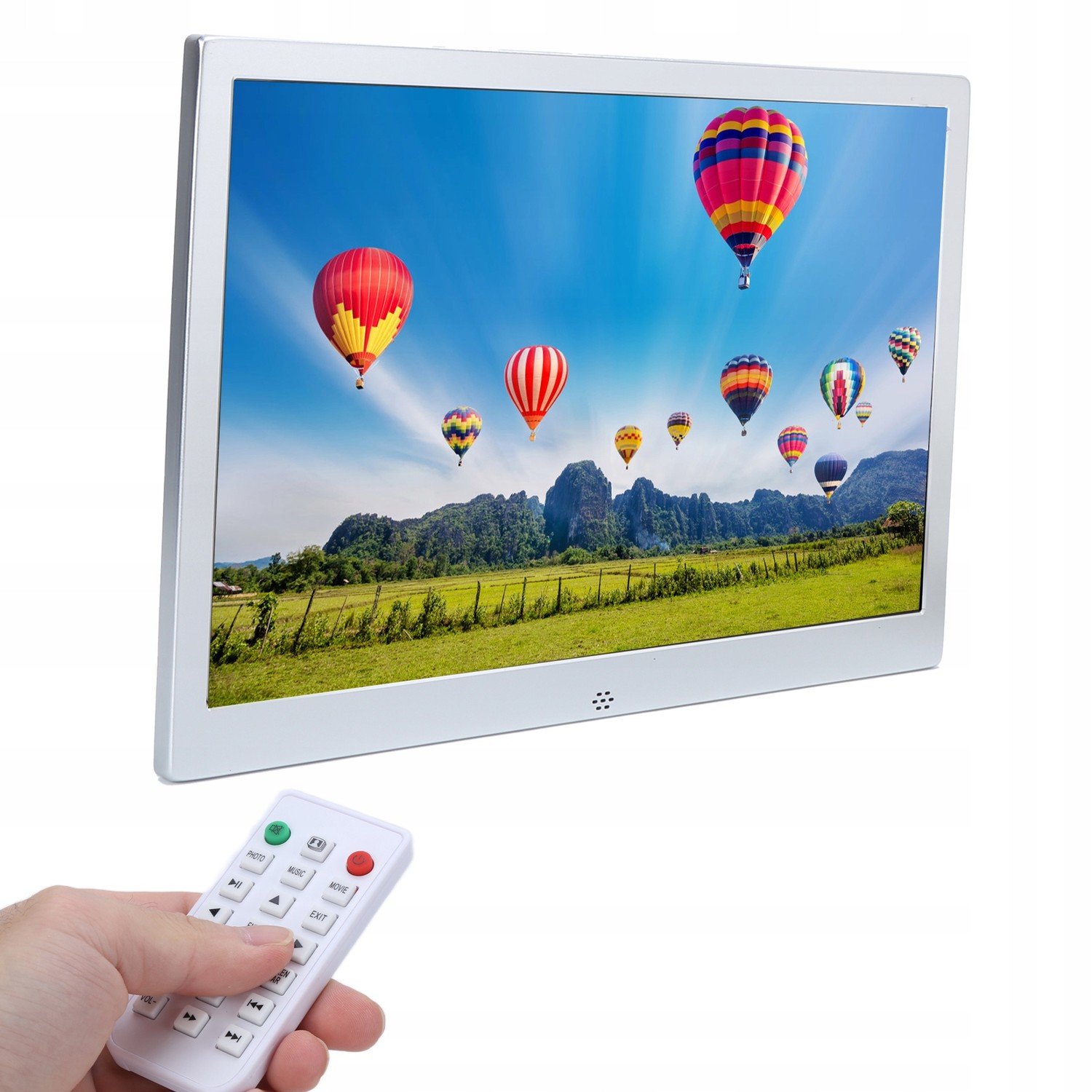 12 palcový digitální kalendář 1280x800 bílý