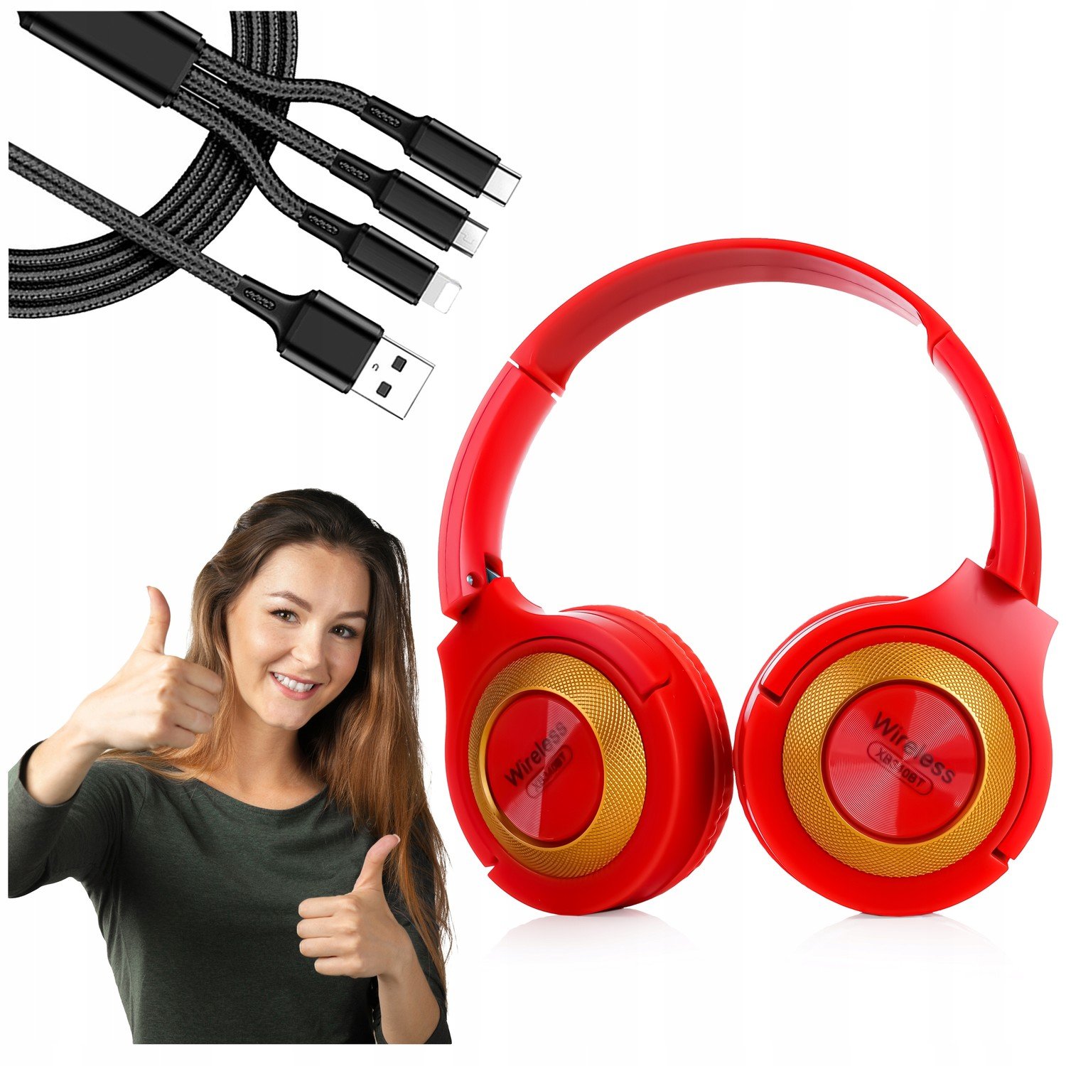 Nastavitelná Sportovní Audio Sluchátka Přes Uši