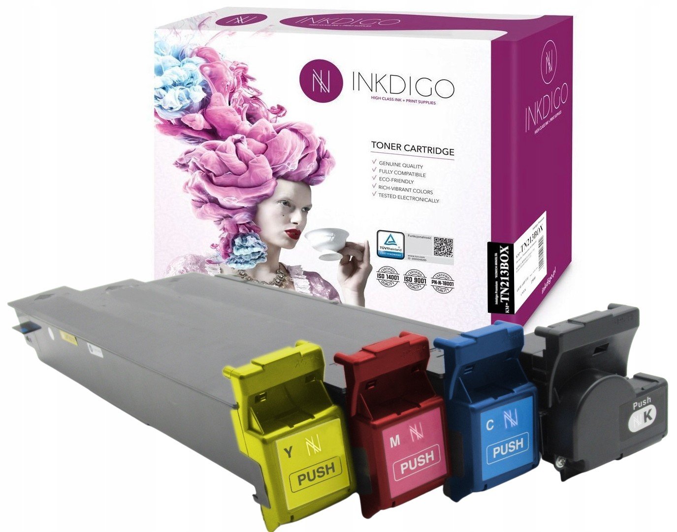 4x toner pro Konica Minolta Bizhub C203 C253 TN213